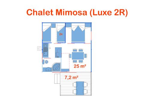 Chalet 4 personen - Luxe 2 slaapkamers
