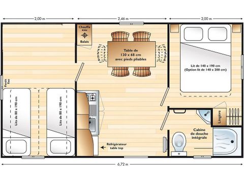 Stacaravan 5 personen - AZUR
