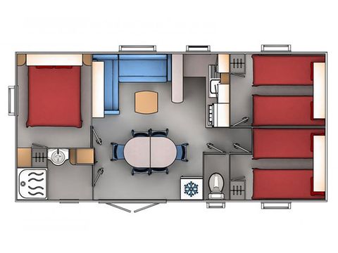 Lodge 5 personen - Cottage Floresta "Côté forêt" 4/5p - 2 slaapkamers - TV - Airconditioning