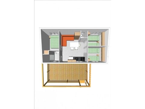 Stacaravan 6 personen - S2200 - AIRCONDITIONING - BEDLINNENPAKKET - EINDSCHOONMAAK