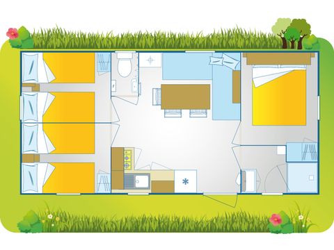 Stacaravan 7 personen - Happy premium suite