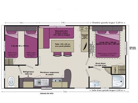 Stacaravan 5 personen - Cottage 28m² 4/5 pers