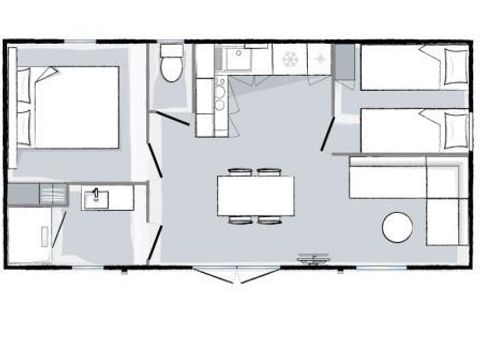 Stacaravan 6 personen - EMERAUDE