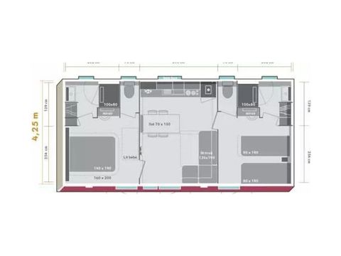 Stacaravan 4 personen - RUBIS