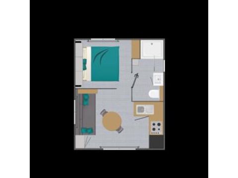 Stacaravan 2 personen - Comfort 18m² 1 bed (2020)