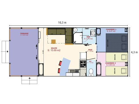 Safaritent 4 personen - LODGE PREMIUM ZOET