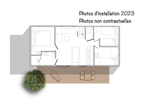 Stacaravan 6 personen - Ciela Privilège - 3 slaapkamers - barbecue