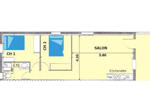 VAKANTIEHUIS 6 personen - 52m² flat