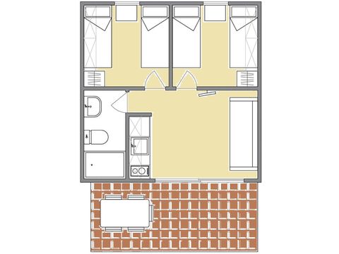 Bungalow 5 personen - Comfort