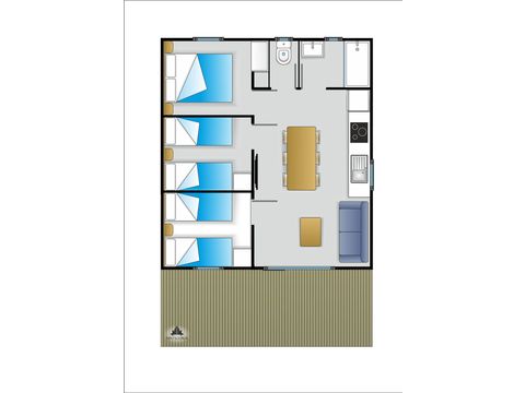 Stacaravan 6 personen - Plus 3 AC