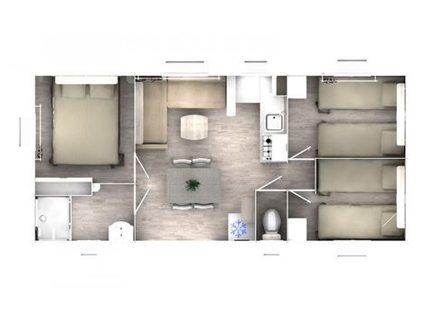 Stacaravan 6 personen - EVOLUTIE