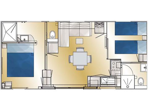 Stacaravan 4 personen - Grand Confort TAOS