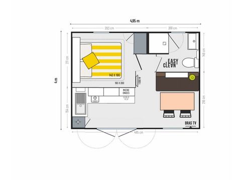 Stacaravan 2 personen - 2 pers airconditioning