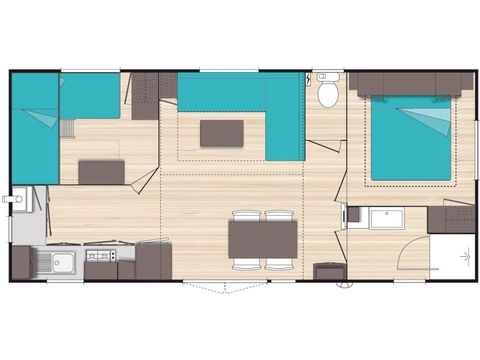 Stacaravan 5 personen - OHARA 834