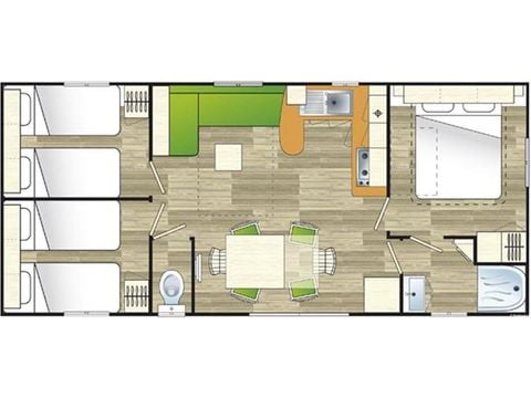 Stacaravan 6 personen - Baobab stacaravan