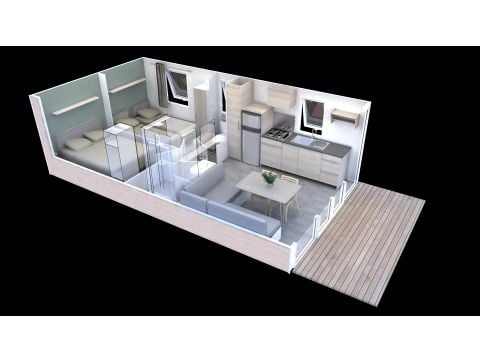 Stacaravan 6 personen - CASITA LIMON - 26m²- 2 kamers
