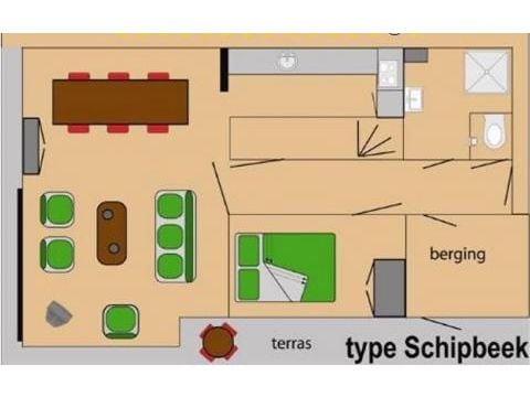 Bungalow 6 personen - Schipbeek Bungalow 6 personen - Schipbeek