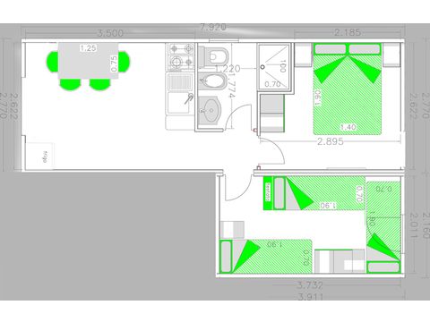 Bungalow 5 personen - Helios