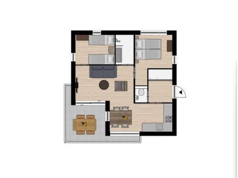 Bungalow 4 personen - Zeeaster