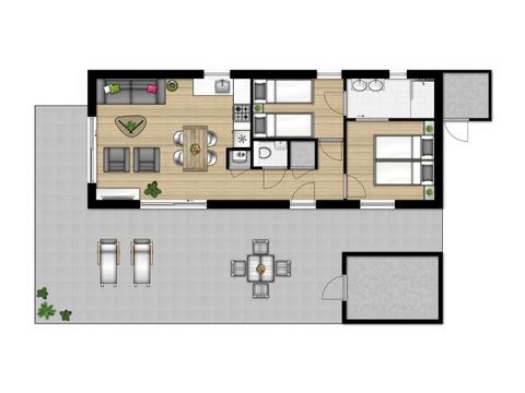 Lodge 4 personen - 4A