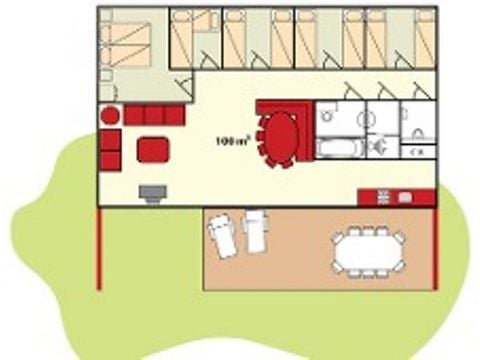 VAKANTIEHUIS 10 personen - Kajuit Comfort VAKANTIEHUIS 10 personen - Kajuit Comfort