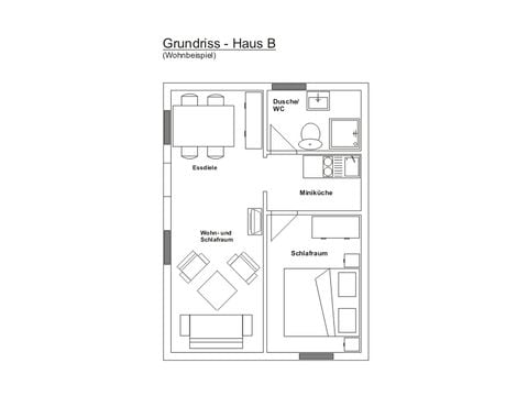 Bungalow 4 personen - B