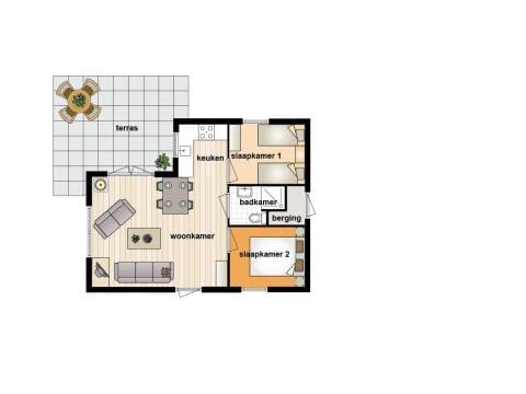 Bungalow 4 personen - Den