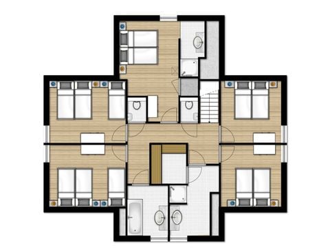 Groepsaccommodatie 16 personen - Familievilla 16 Luxe