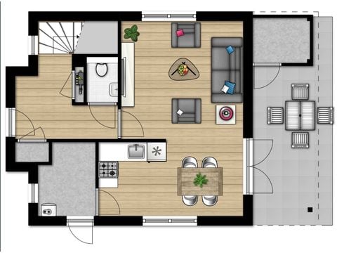 Villa 4 personen - 4B
