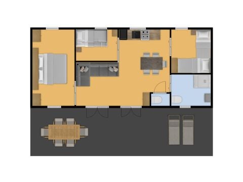 Stacaravan 6 personen - de Steenloper