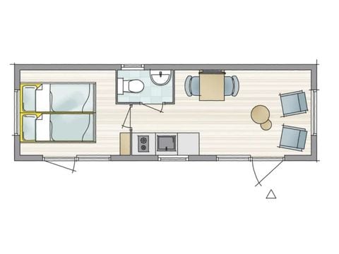 UNIEKE ACCOMMODATIE 2 personen - Naturistenterrein