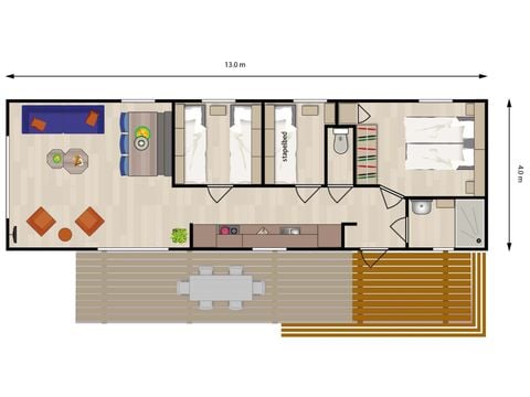 Chalet 6 personen - Fluitenkruid