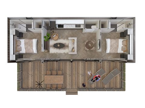 Lodge 4 personen - Panorama