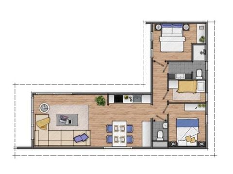 Vakantiehuis 6 personen - Ravensbosch