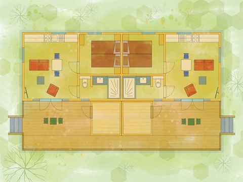 Stacaravan 2 personen - stacaravan/chalet Forel