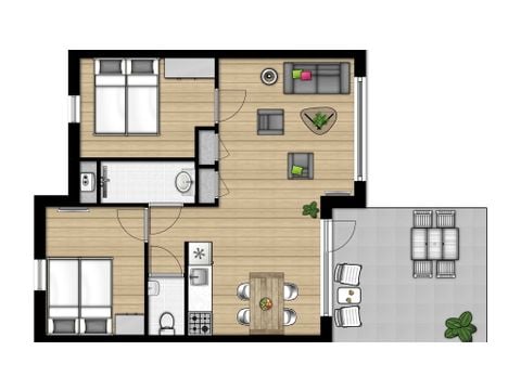 Lodge 4 personen - Waterlodge