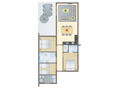 Bungalow 6 personen - 6C