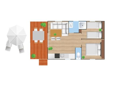 Bungalow 4 personen - Fish Cabin