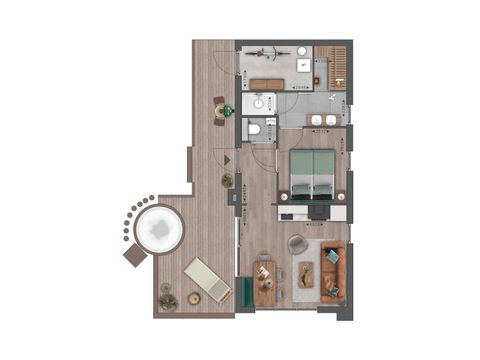 Lodge 2 personen - Spa met hottub & interne sauna