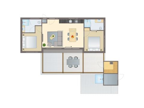 Lodge 4 personen - Wellness 4BW