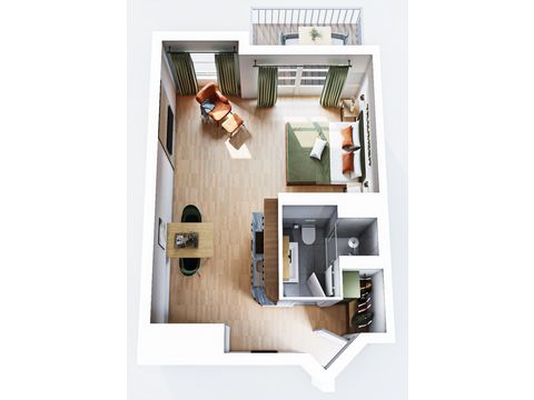 Studio 2 personen - Luxe 2P met uitzicht