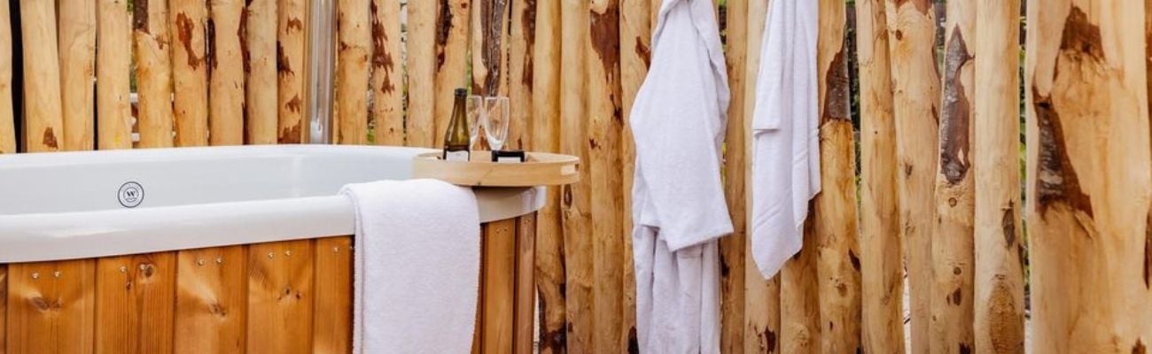 Tiny house met hottub
