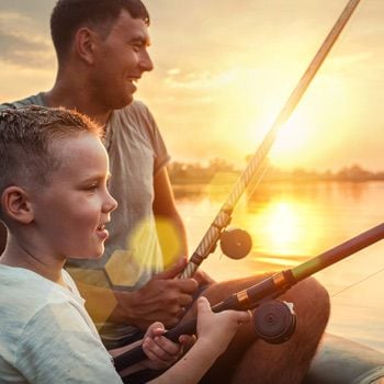 Huisjes aan viswater in Friesland